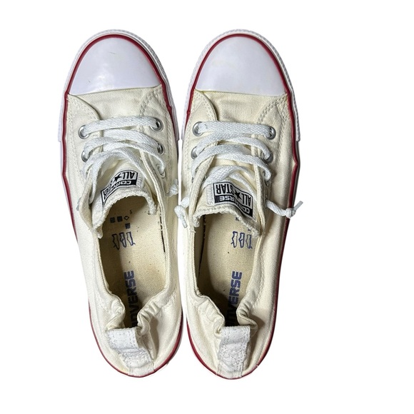 Converse Chuck Taylor All Star Slip-On Low Top White Red Women’s Size 9 - Picture 4 of 9